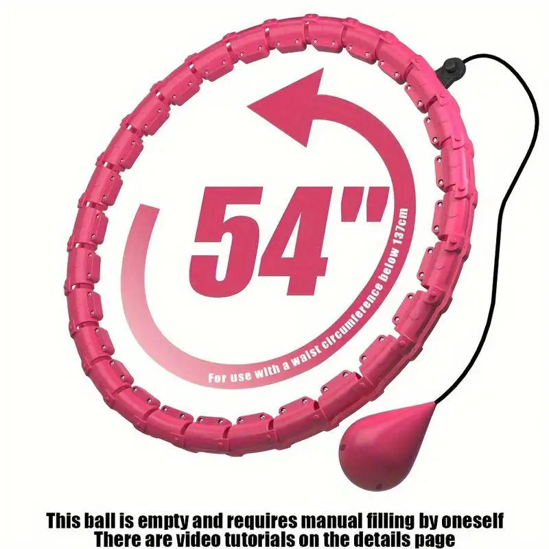 Detachable adjustable waist training pilates fitness hoop with massage - product image