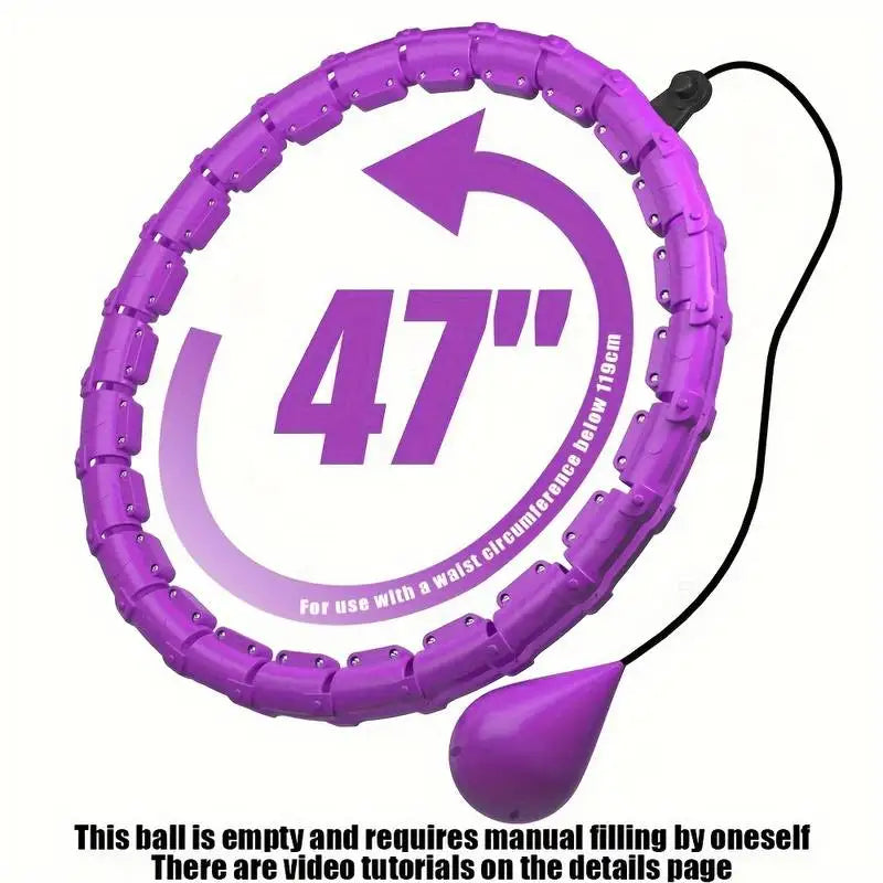Detachable adjustable waist training pilates fitness hoop with massage - product image