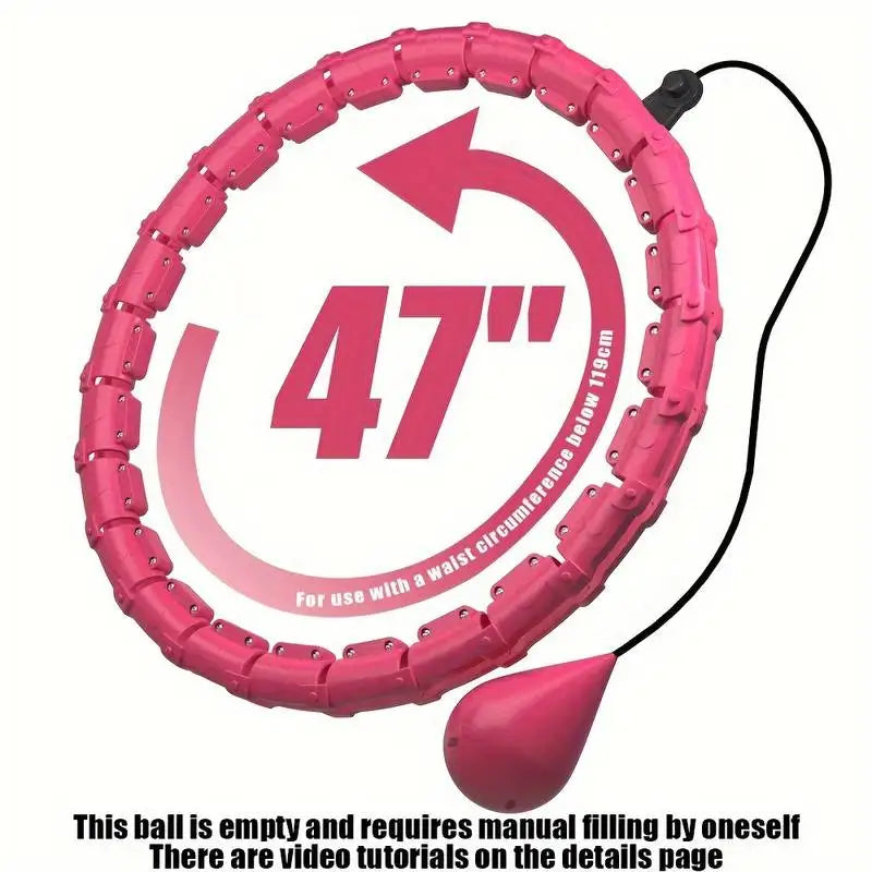Detachable adjustable waist training pilates fitness hoop with massage - product image