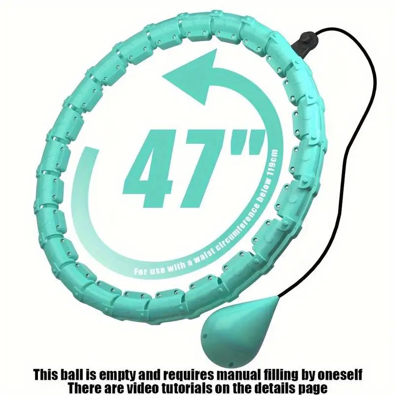 Detachable adjustable waist training pilates fitness hoop with massage - product image