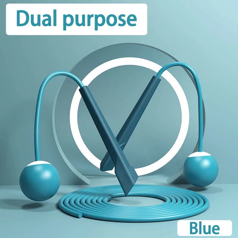 Dual purpose adjustable jump rope for cordless and traditional fitness training - product image