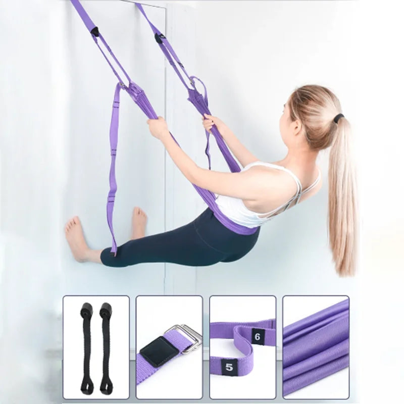 Elastic air yoga tension belt adjustable for stretching and waist training - product image