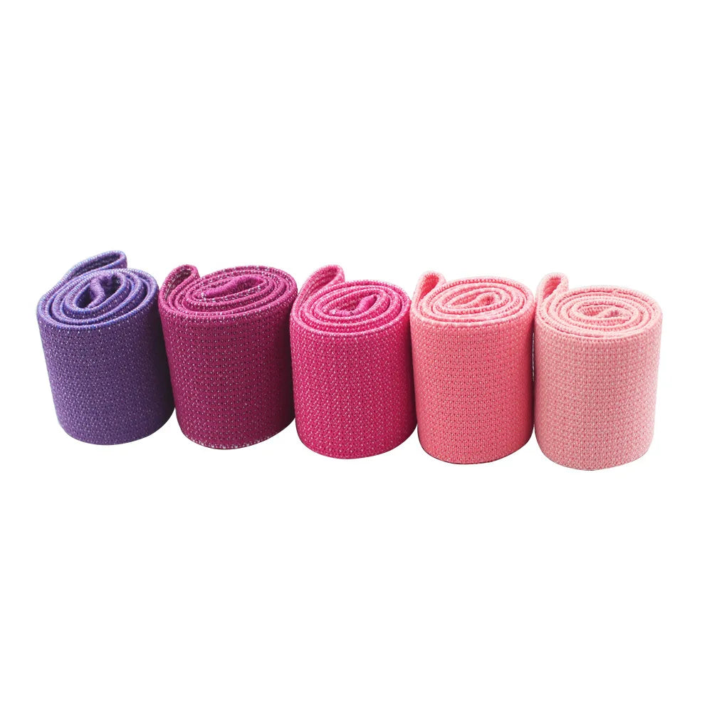 Elastic resistance bands set for home training yoga and strength workouts - product image