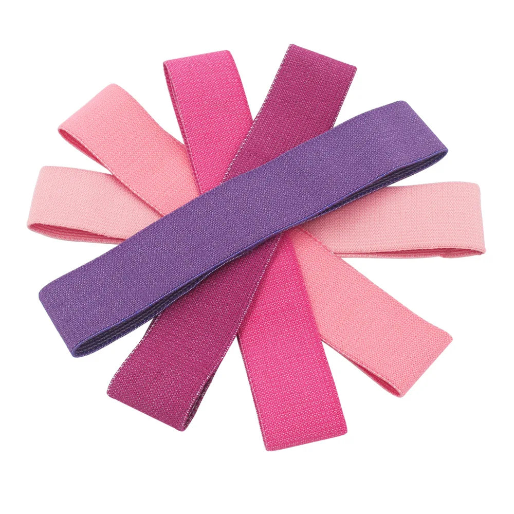 Elastic resistance bands set for home training yoga and strength workouts - product image