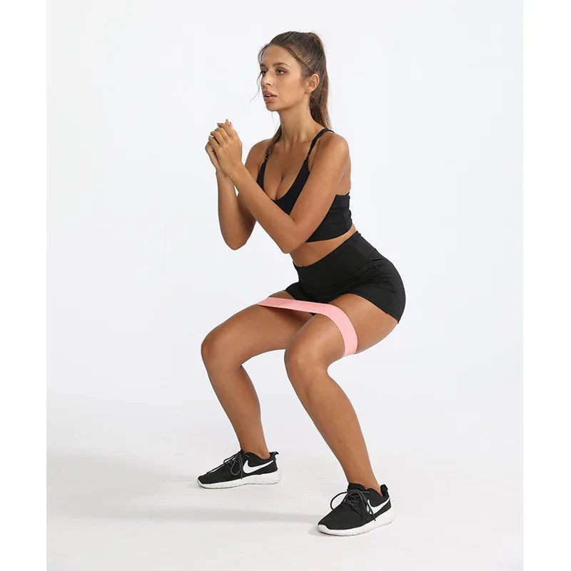 Elastic resistance bands set for home training yoga and strength workouts - product image