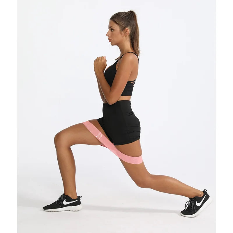 Elastic resistance bands set for home training yoga and strength workouts - product image