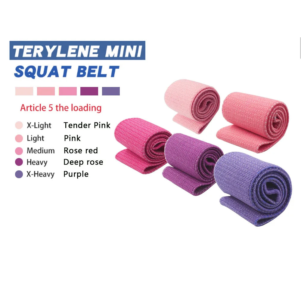 Elastic resistance bands set for home training yoga and strength workouts - product image