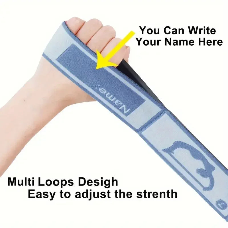 Elastic resistance yoga stretching band with multi-loop design for pilates and training - product image