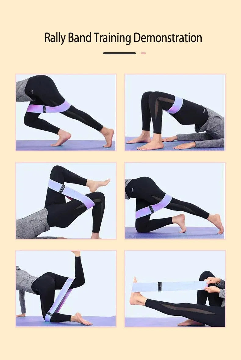 Elastic yoga rally belt for hip training with resistance and deep squat support - product image