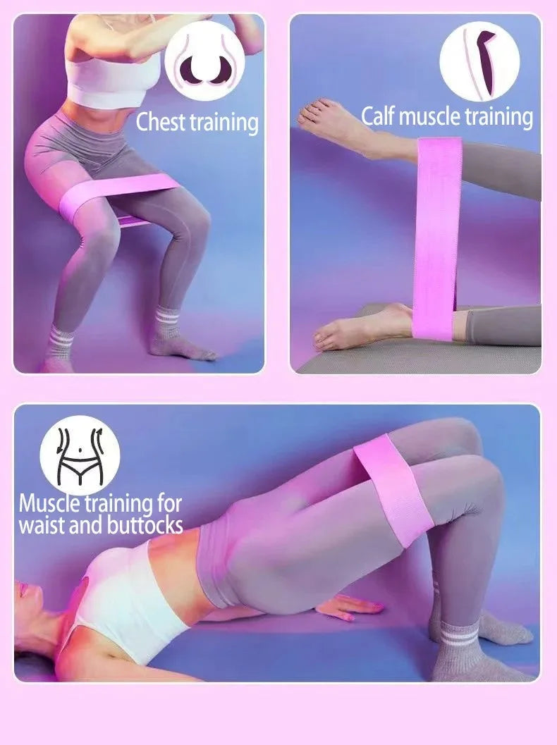 Elastic yoga rally belt for hip training with resistance and deep squat support - product image