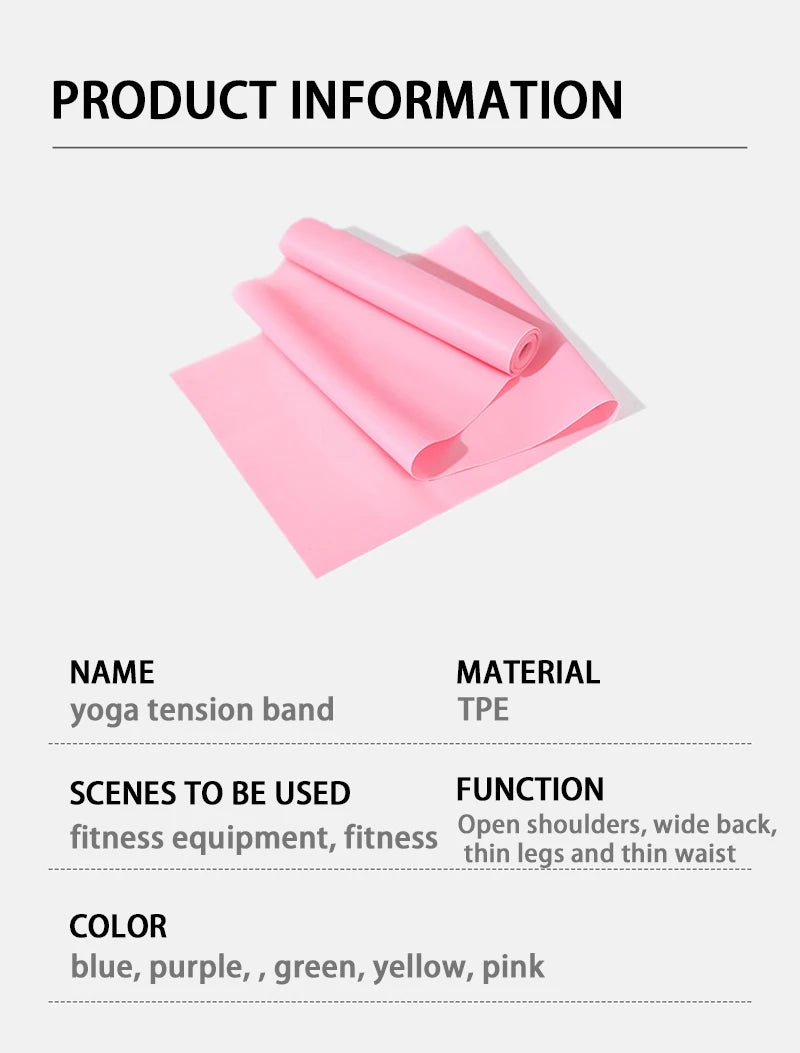 Elastic yoga resistance bands for chest expansion and strength training - product image