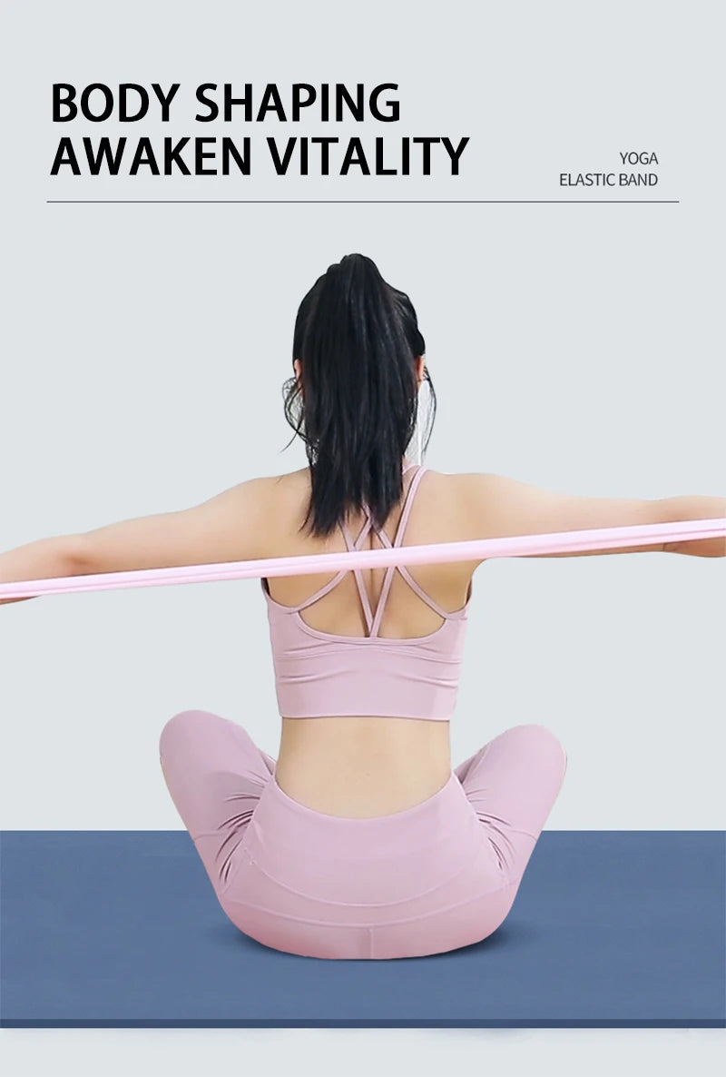Elastic yoga resistance bands for chest expansion and strength training - product image