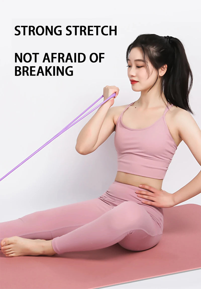 Elastic yoga resistance bands for chest expansion and strength training - product image