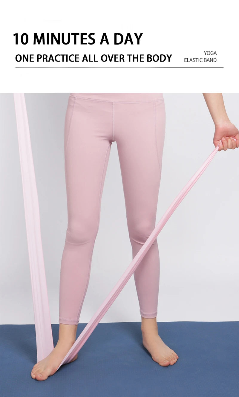 Elastic yoga resistance bands for chest expansion and strength training - product image