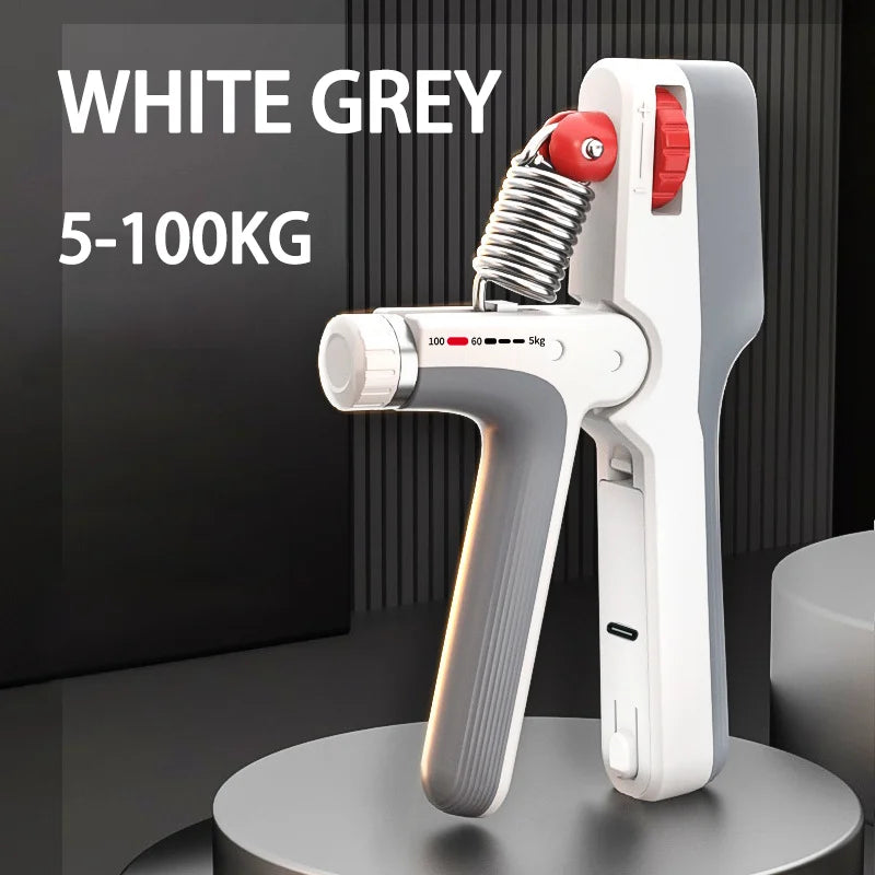 Electronic counting adjustable grip strength training device for hands - product image