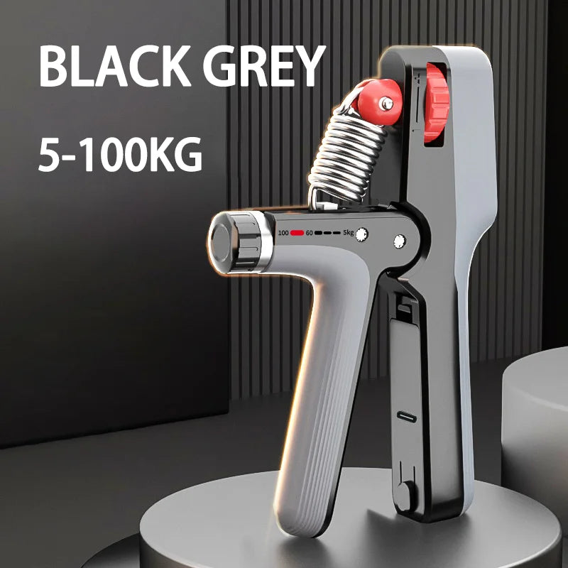 Electronic counting adjustable grip strength training device for hands - product image
