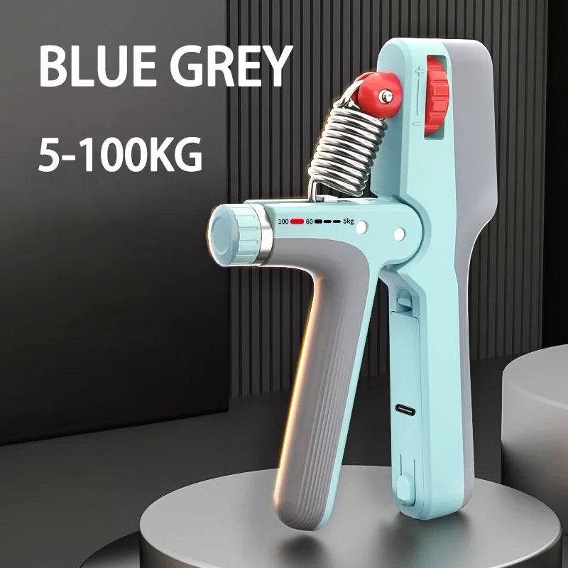 Electronic counting adjustable grip strength training device for hands - product image