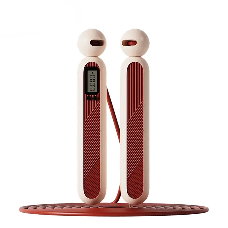 Electronic counting jump rope with 360° rotation and adjustable length - product image