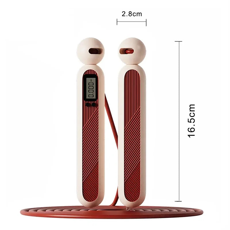 Electronic counting jump rope with 360° rotation and adjustable length - product image