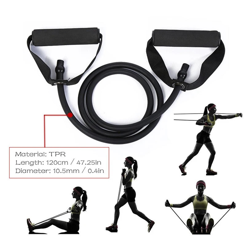 Exercise resistance bands with handles for strength training and rehabilitation - product image
