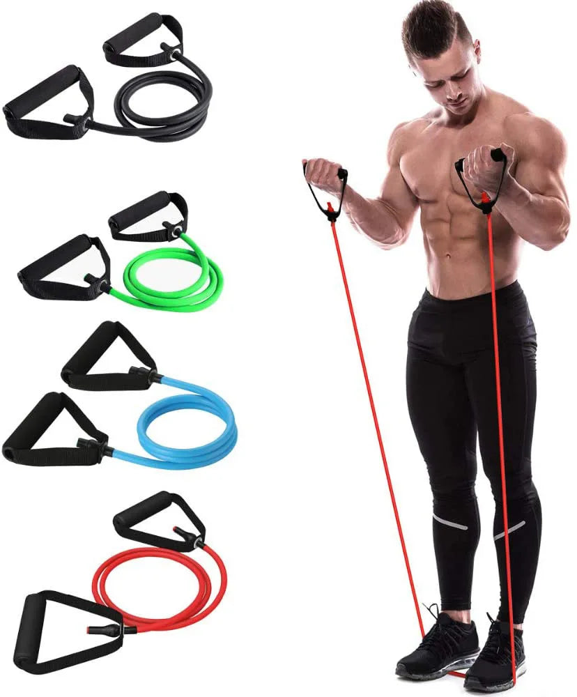 Exercise resistance bands with handles for strength training and rehabilitation - product image