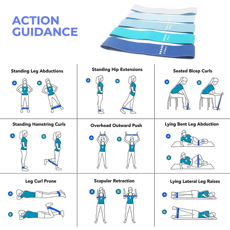 Fabric fitness resistance bands booty bands set for yoga and workout - product image