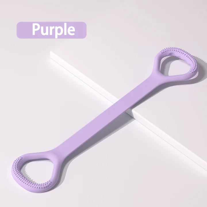 Figure-8 chest expander with thick silicone bands and non-slip handles - product image