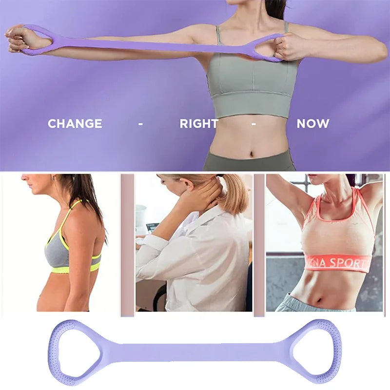 Figure-8 shape fitness resistance band with non-slip handles for multi-muscle training - product image