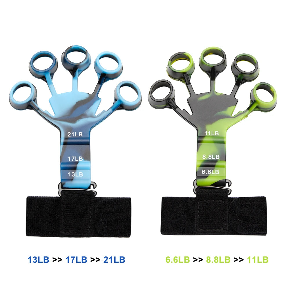 Finger gripper exerciser with 6 resistance levels for hand strength training - product image