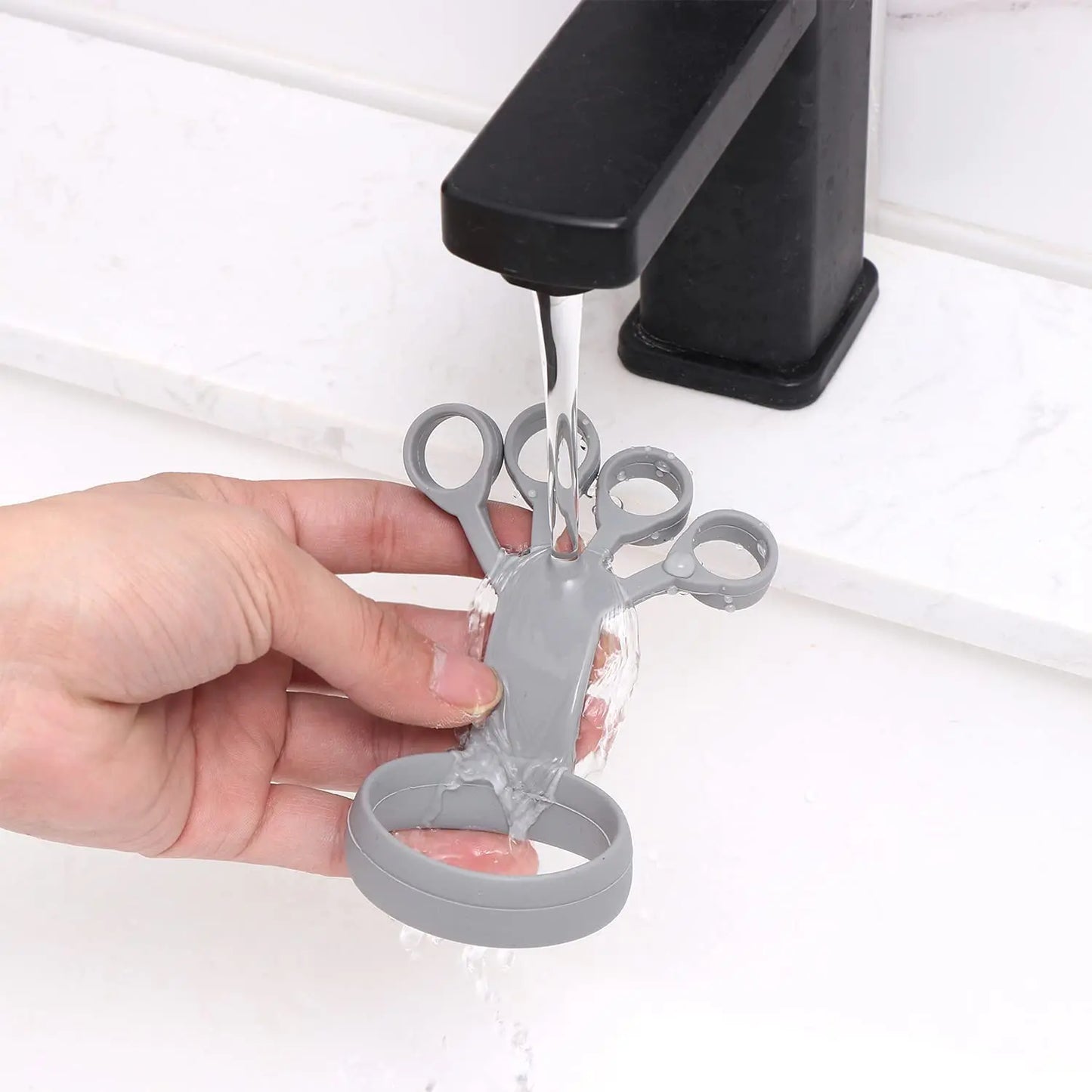 Finger stretcher grip strengthener with silicone for hand therapy and forearm exercise - product image