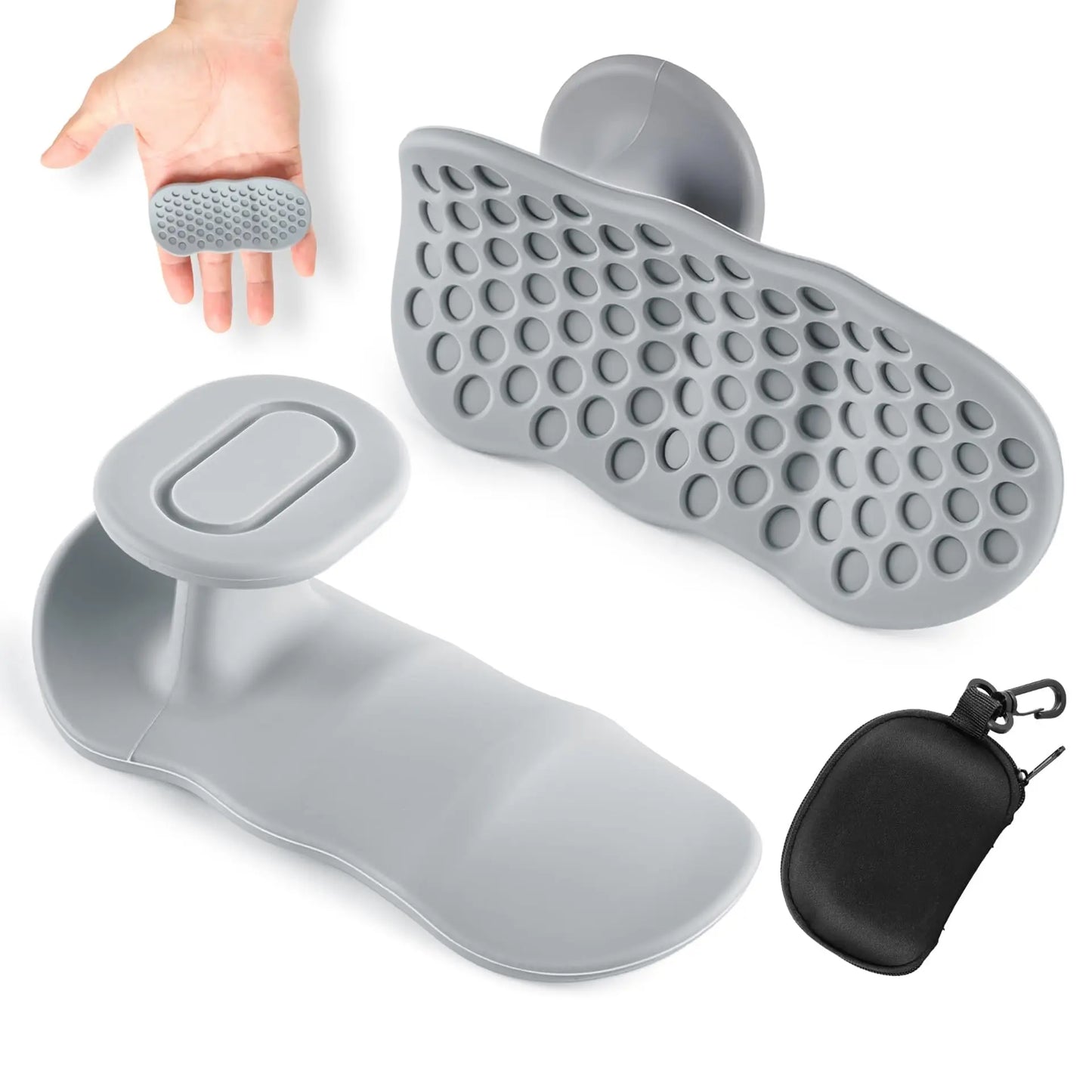 Fingerless workout gym grips with silicone palm protection for weight lifting - product image