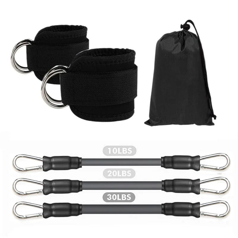 Fitness ankle buckle and leg training strap with double d-ring for hip workout - product image