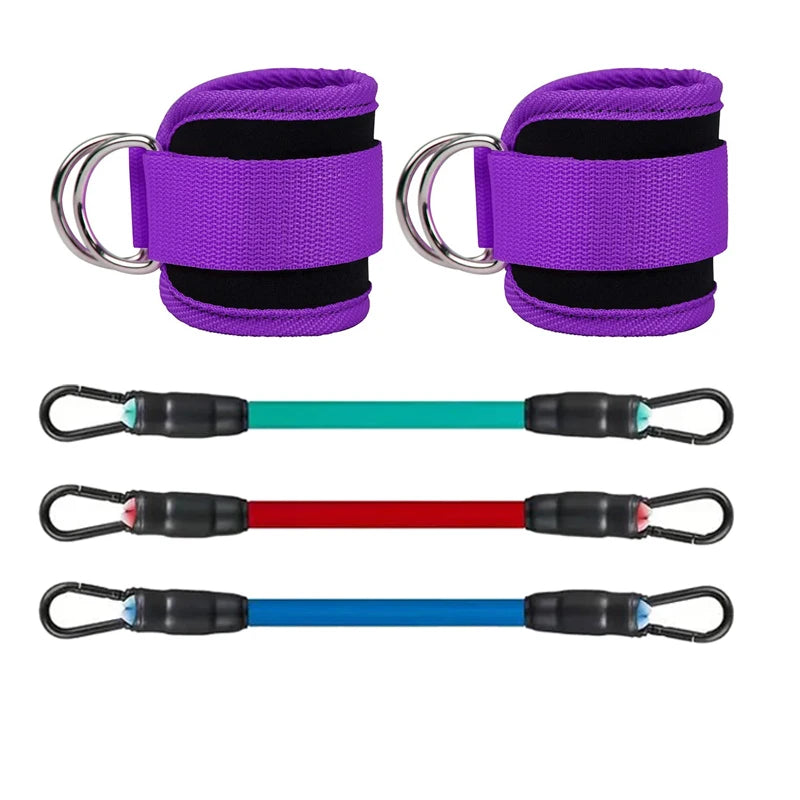 Fitness ankle buckle and leg training strap with double d-ring for hip workout - product image