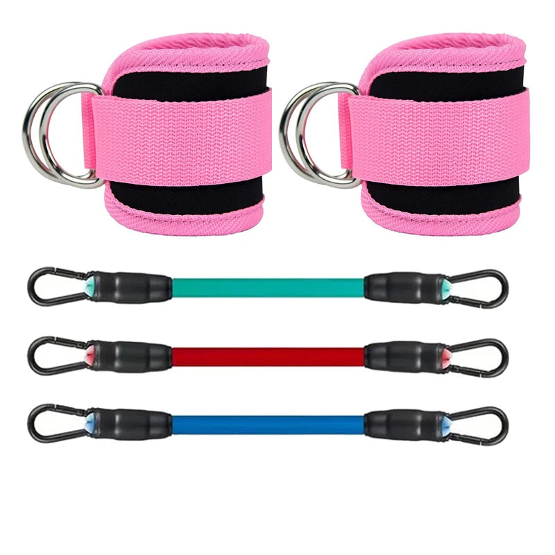 Fitness ankle buckle and leg training strap with double d-ring for hip workout - product image