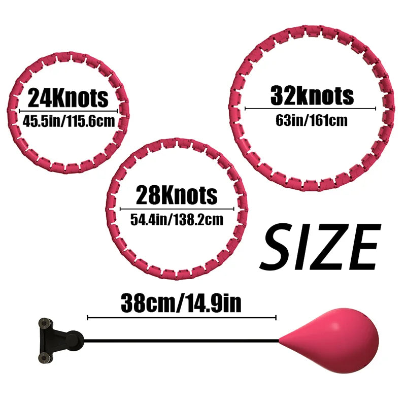 Fitness hoop with adjustable weights for home exercise and entertainment - product image