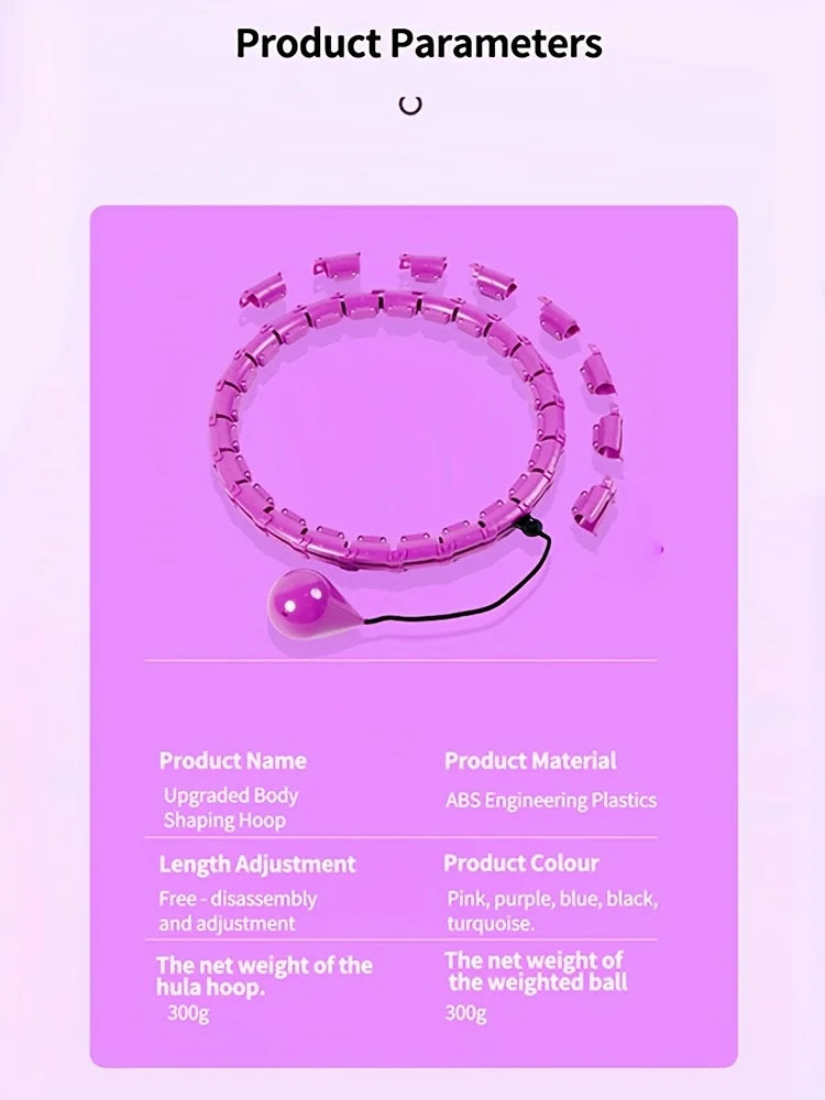 Fitness hoop with adjustable weights for home exercise and entertainment - product image