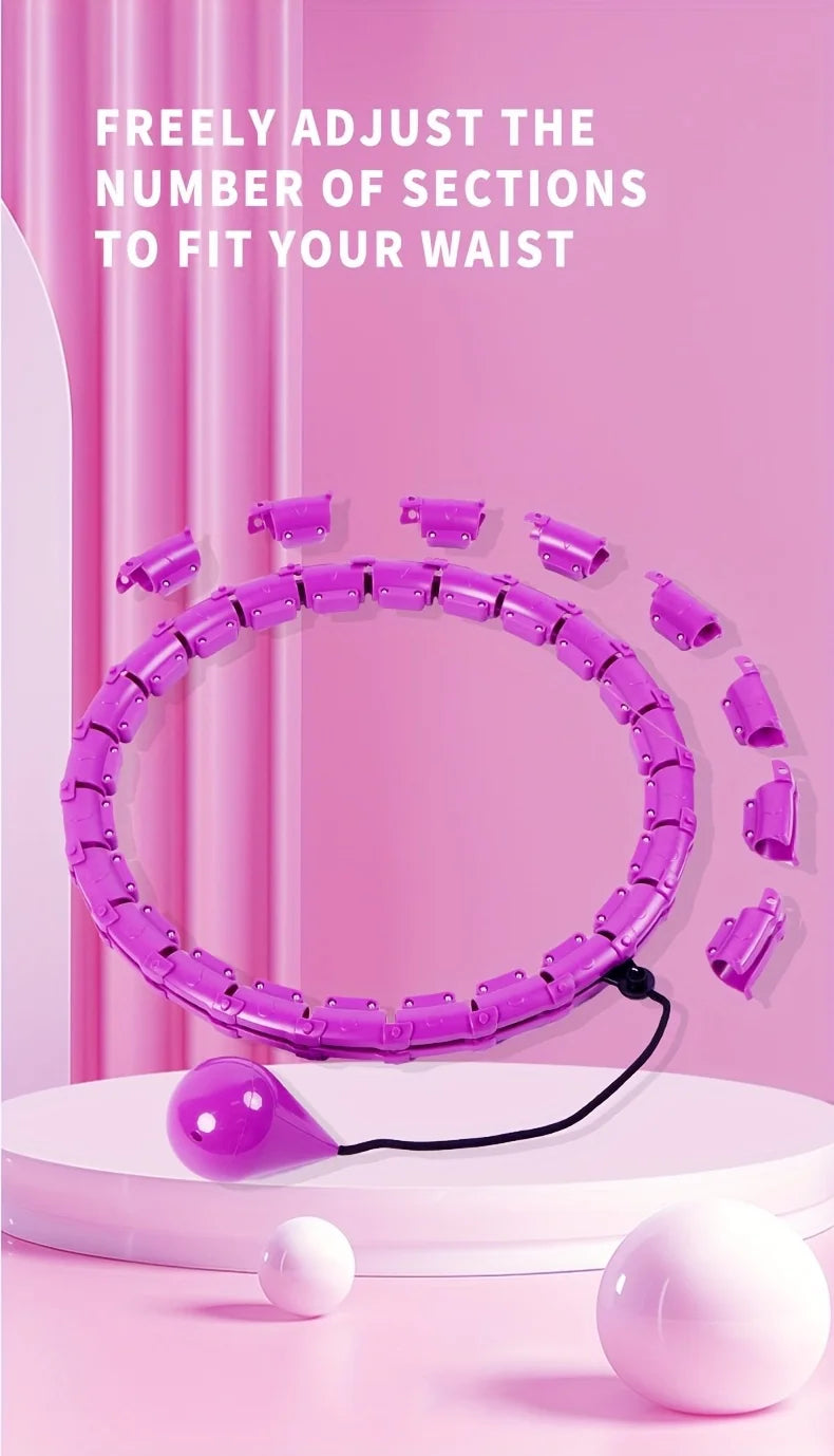 Fitness hoop with adjustable weights for home exercise and entertainment - product image
