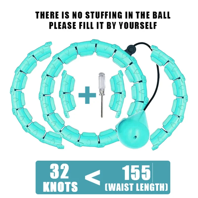 Fitness hoop with adjustable weights for home exercise and entertainment - product image