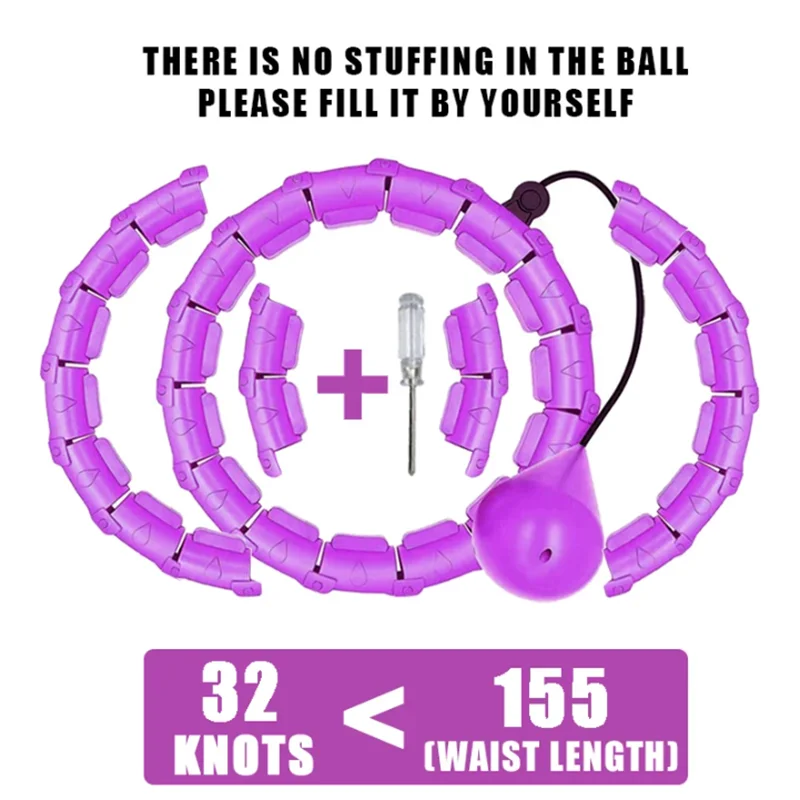 Fitness hoop with adjustable weights for home exercise and entertainment - product image