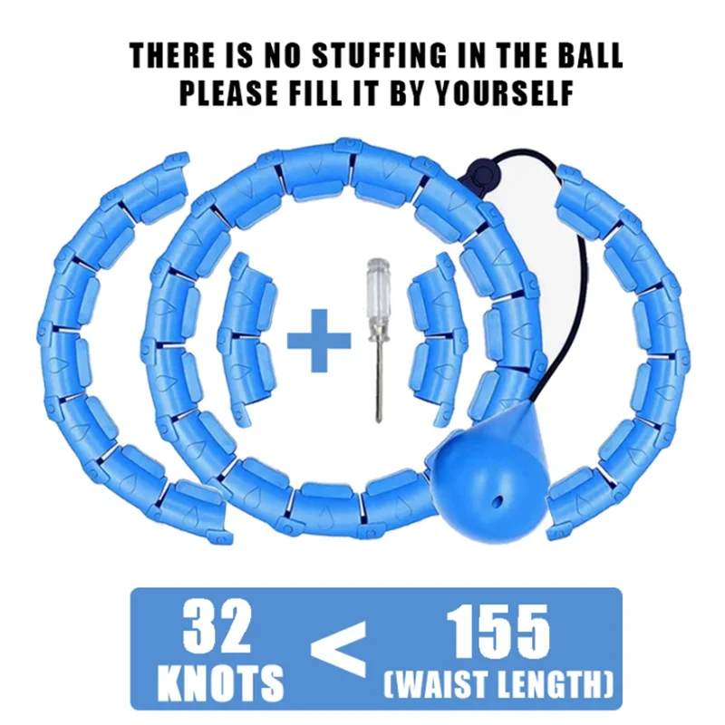 Fitness hoop with adjustable weights for home exercise and entertainment - product image