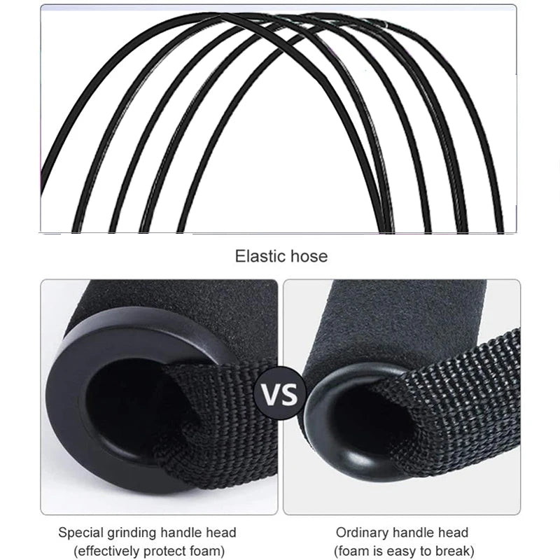 Fitness resistance rubber band set with handles and door anchor - product image