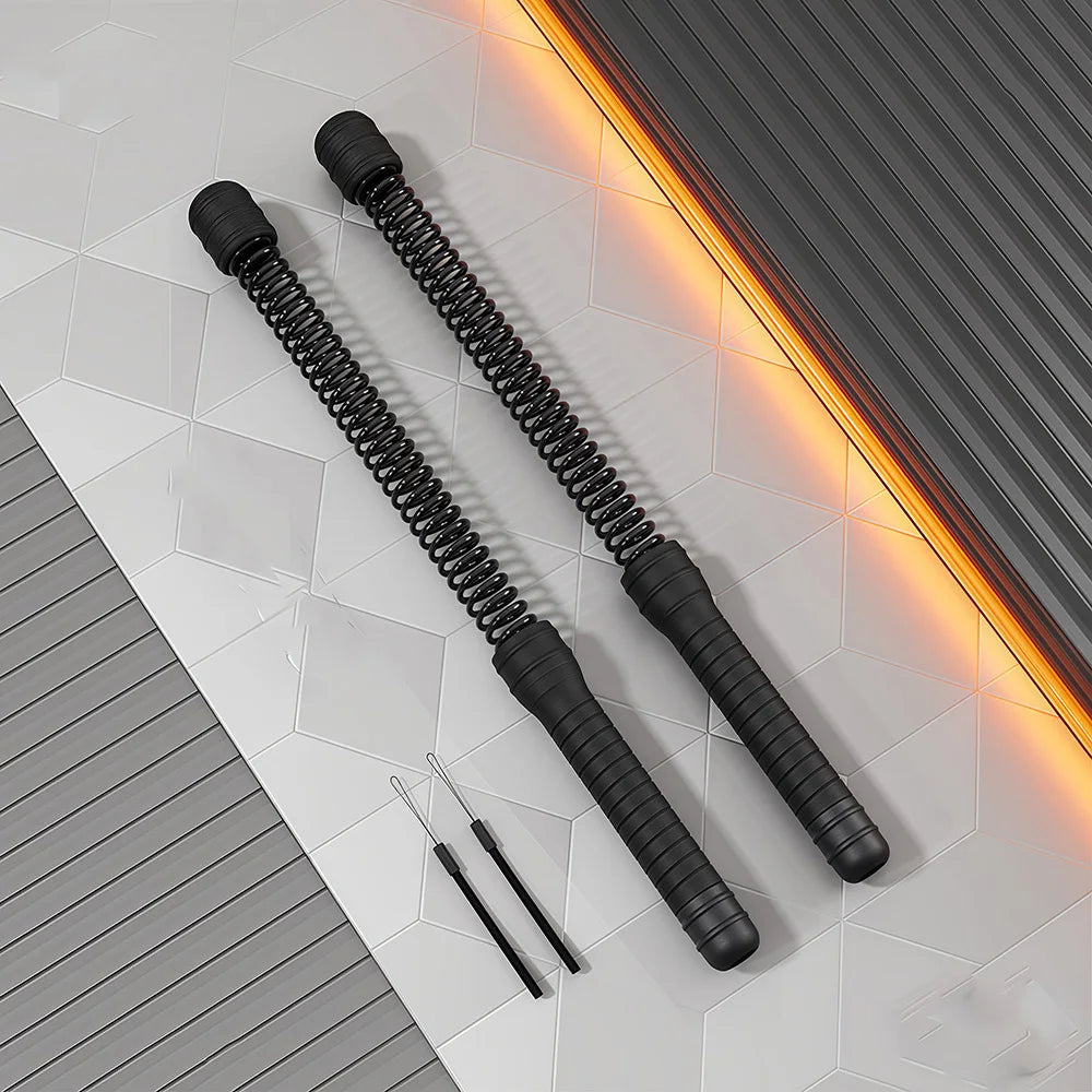 Flexible spring arm strength expander with anti-slip handles for forearm workout - product image