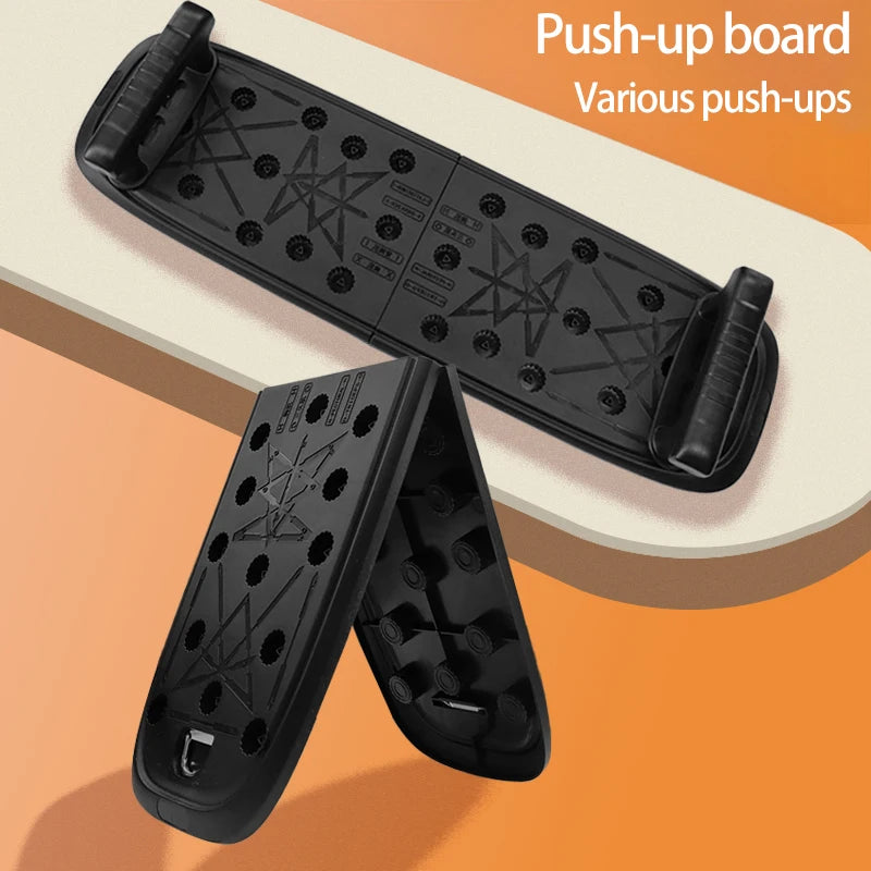 Foldable push-up board with padded non-slip handles for upper body exercise - product image