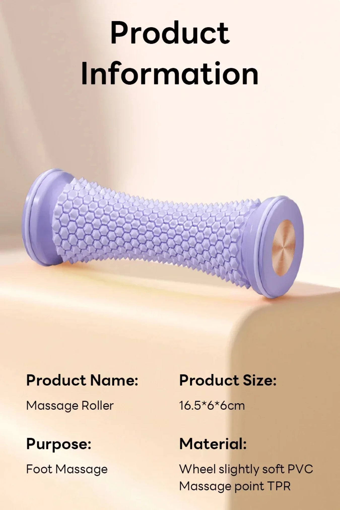 Foot massage roller with pvc and tpr material for muscle relaxation - product image