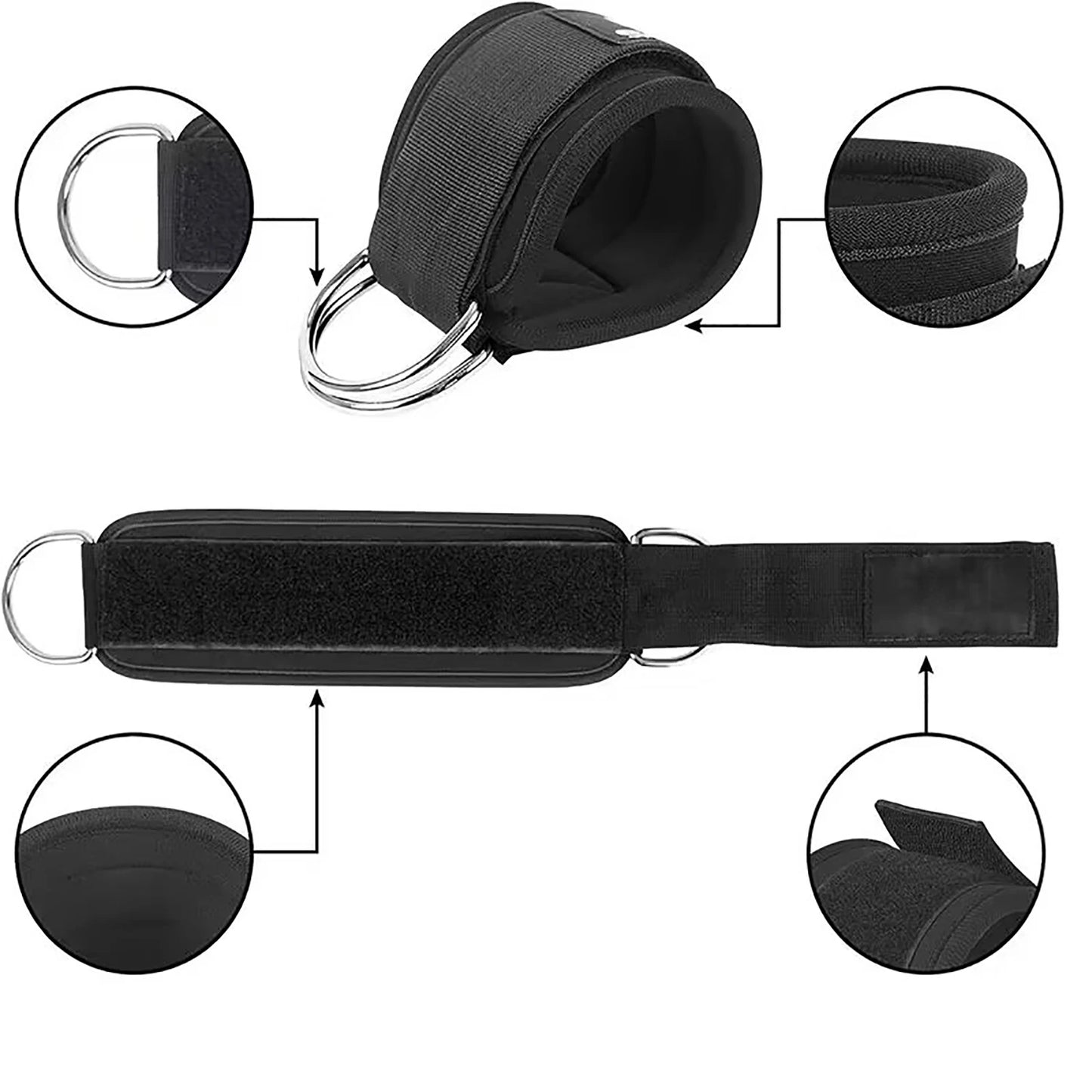 Gantry frame ankle buckle with double-strap for hip and ankle strength training - product image