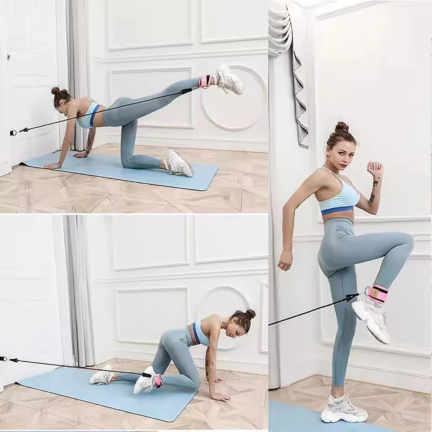 Gantry frame ankle buckle with double-strap for hip and ankle strength training - product image