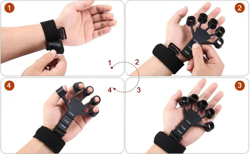 Grip strength trainer hand exerciser with 6 resistance levels - product image
