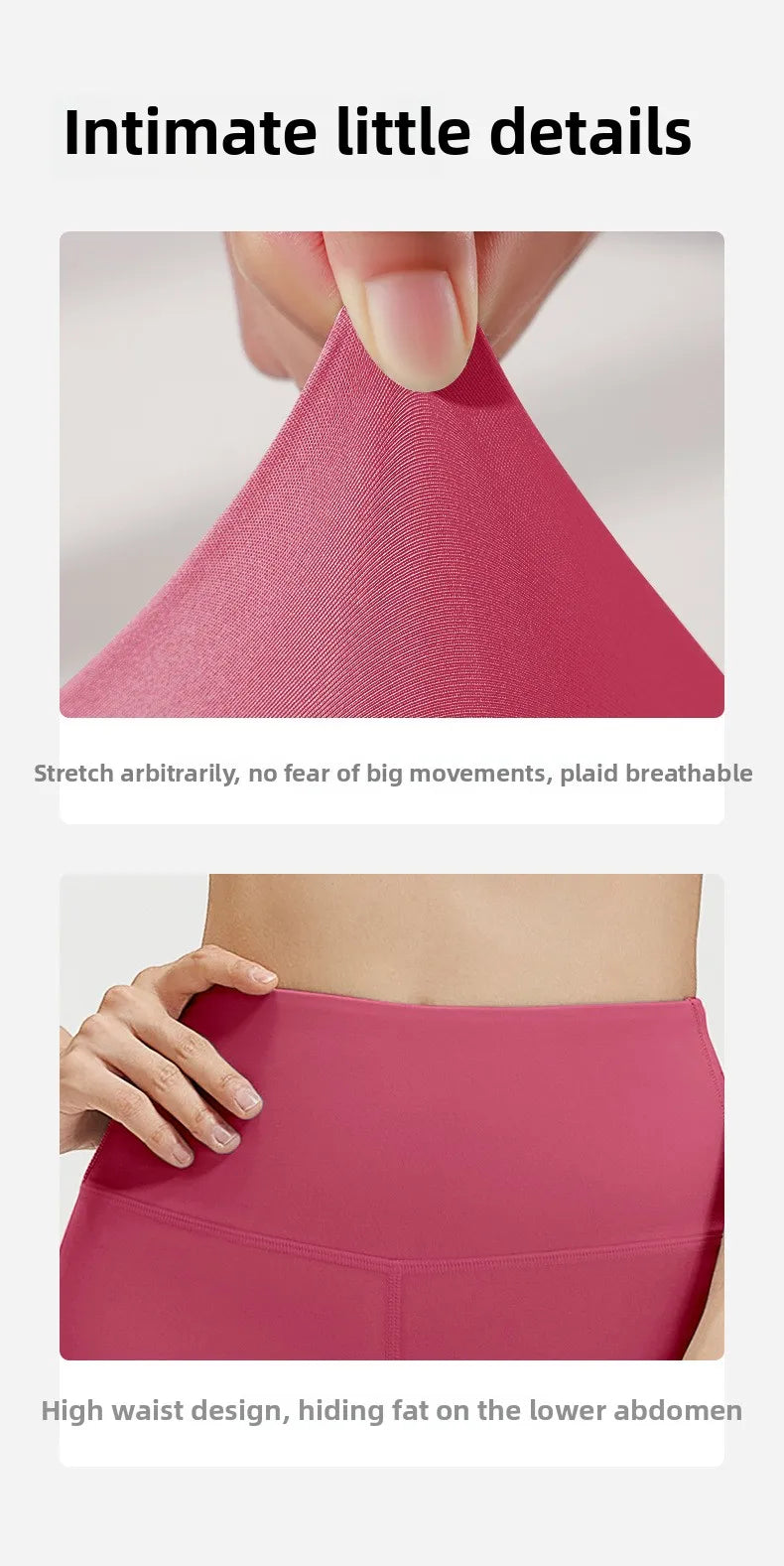 High waist fitness leggings with elastic waistband for running and yoga - product image