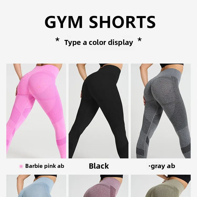 High waisted seamless sports pants with butt lifting and four-way stretch fabric - product image