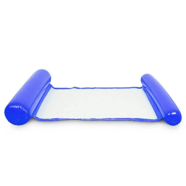 Inflatable water floating hammock with air pump for pools and beaches - product image